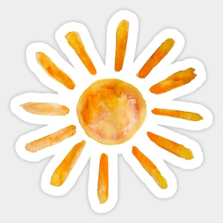 Happy Painted Sun Sticker